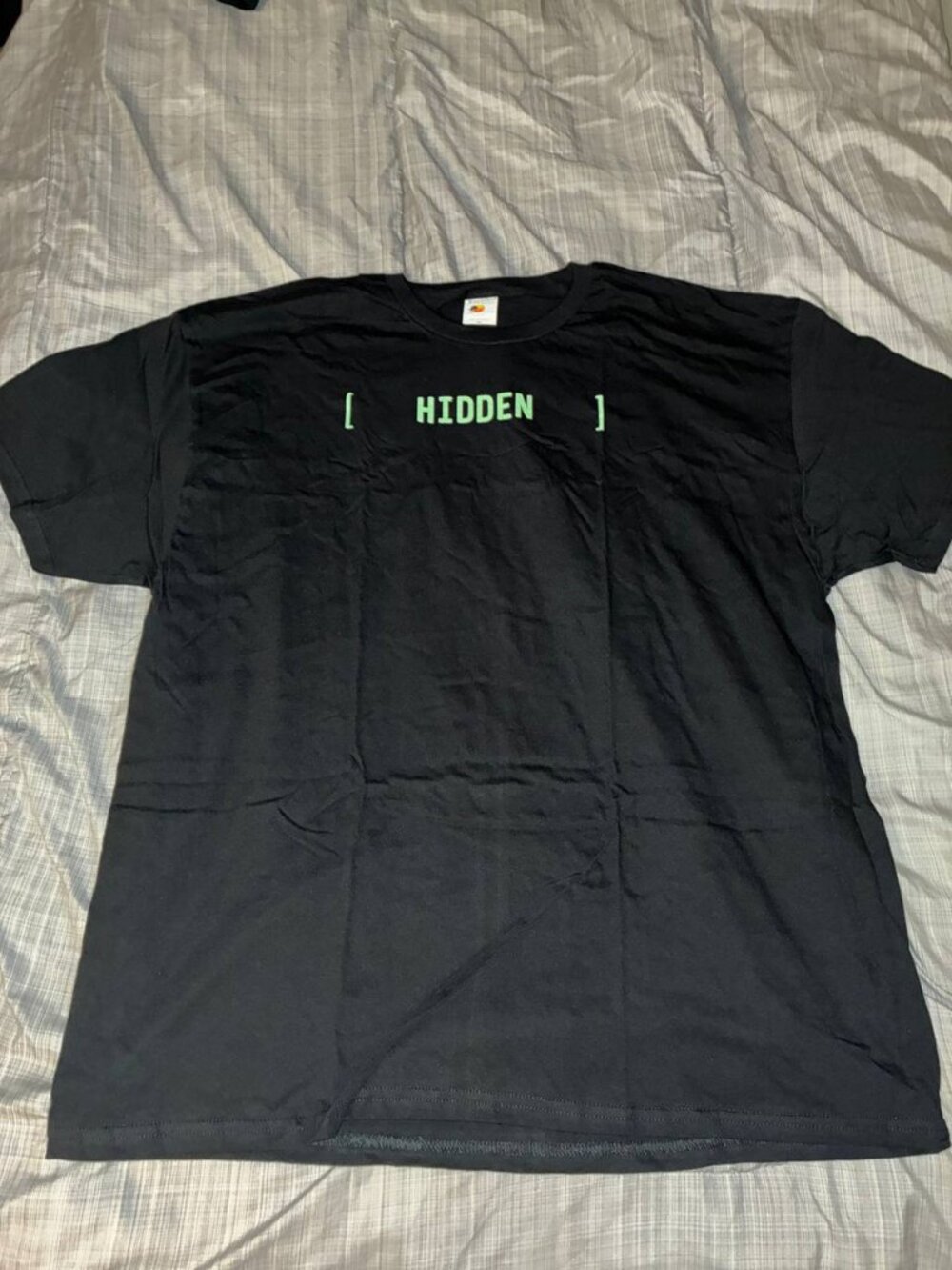 Fallout HIDDEN Text Mens Black Graphic T-Shirt - Size 2XL Video Game Reference